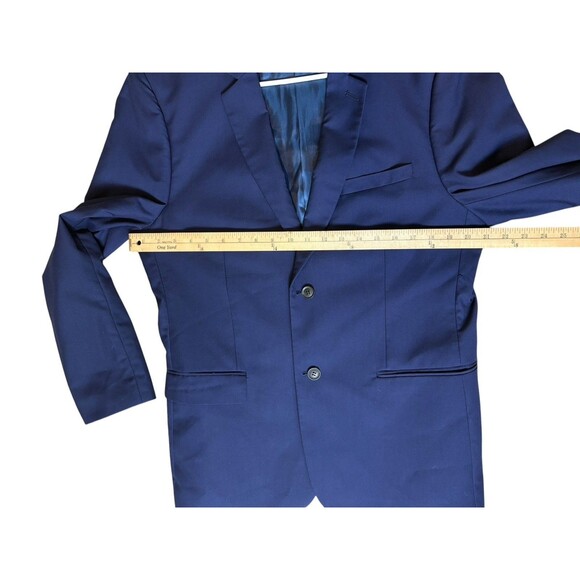Topman 2 Button Blazer Jacket Men's Size 42R Navy Blue Eve BLE Slim Single Vent - Picture 6 of 9